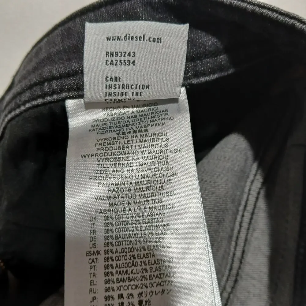 DIESEL Jeans Mens 32x32 Safado X Straight Black NWT RM063 Button Fly - Picture 11 of 16